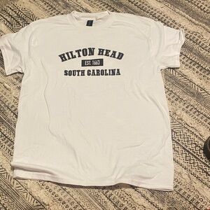 Hilton Head White Graphic T-Shirt NEW